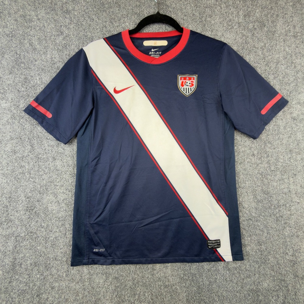Nike USMNT Youth XL Soccer Jersey Navy Blue White Sash Dri-FIT Authentic Top